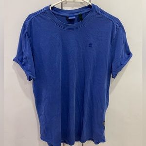 G-Star curved hem, roll sleeve t shirt